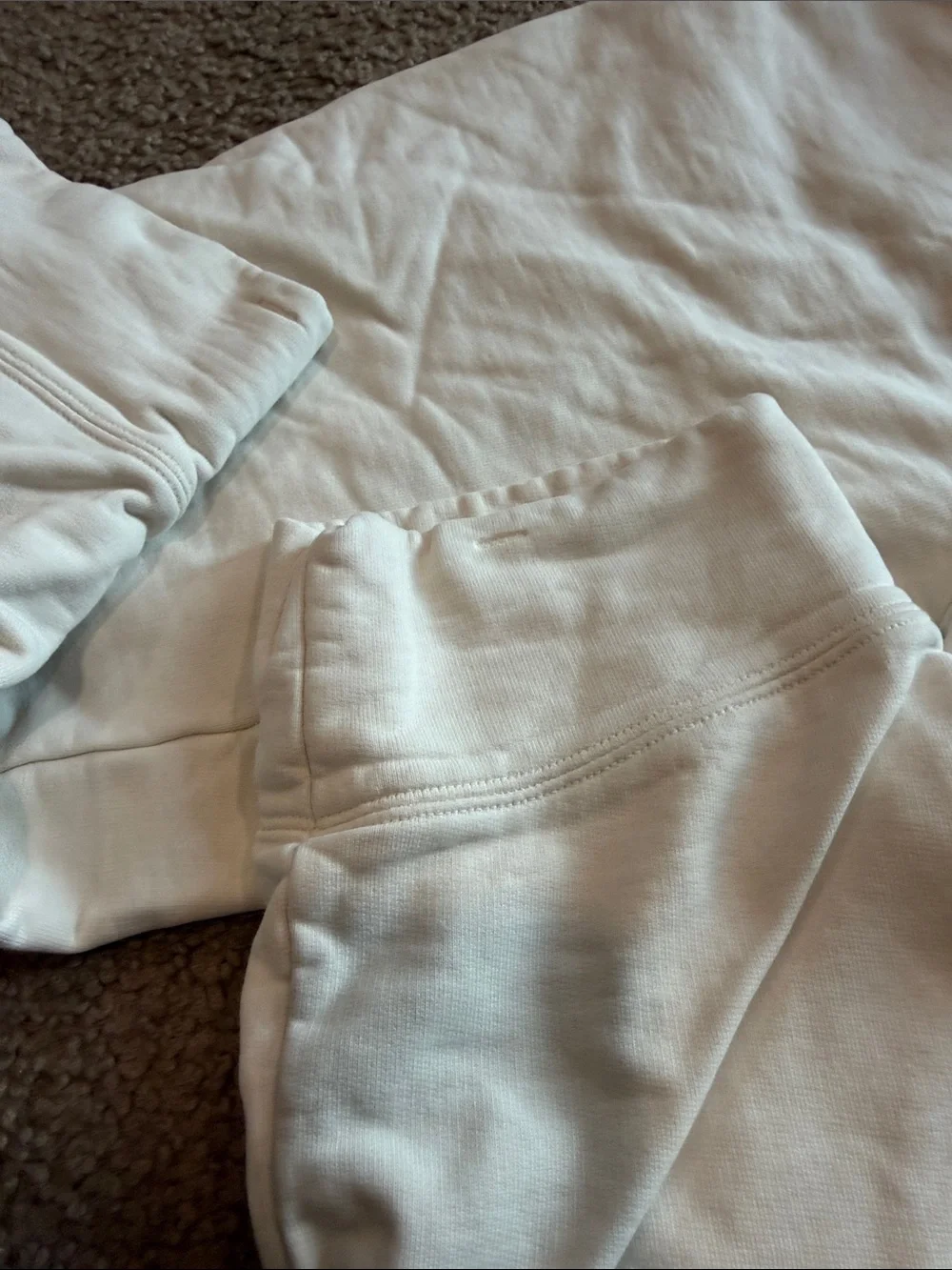 B72 Adidas X Parley Cream Jogger Pants with Drawstring, large
